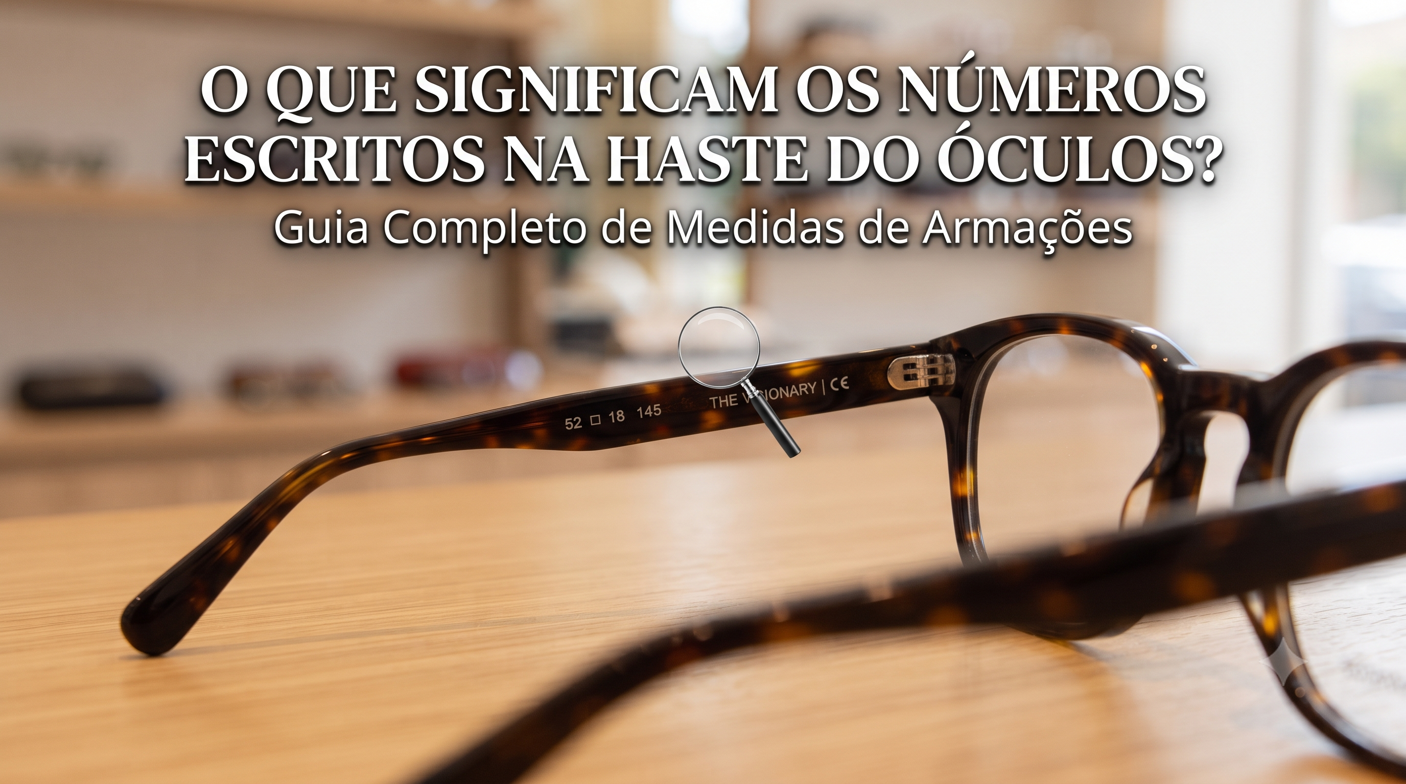 O que significam os números escritos na haste do óculos?