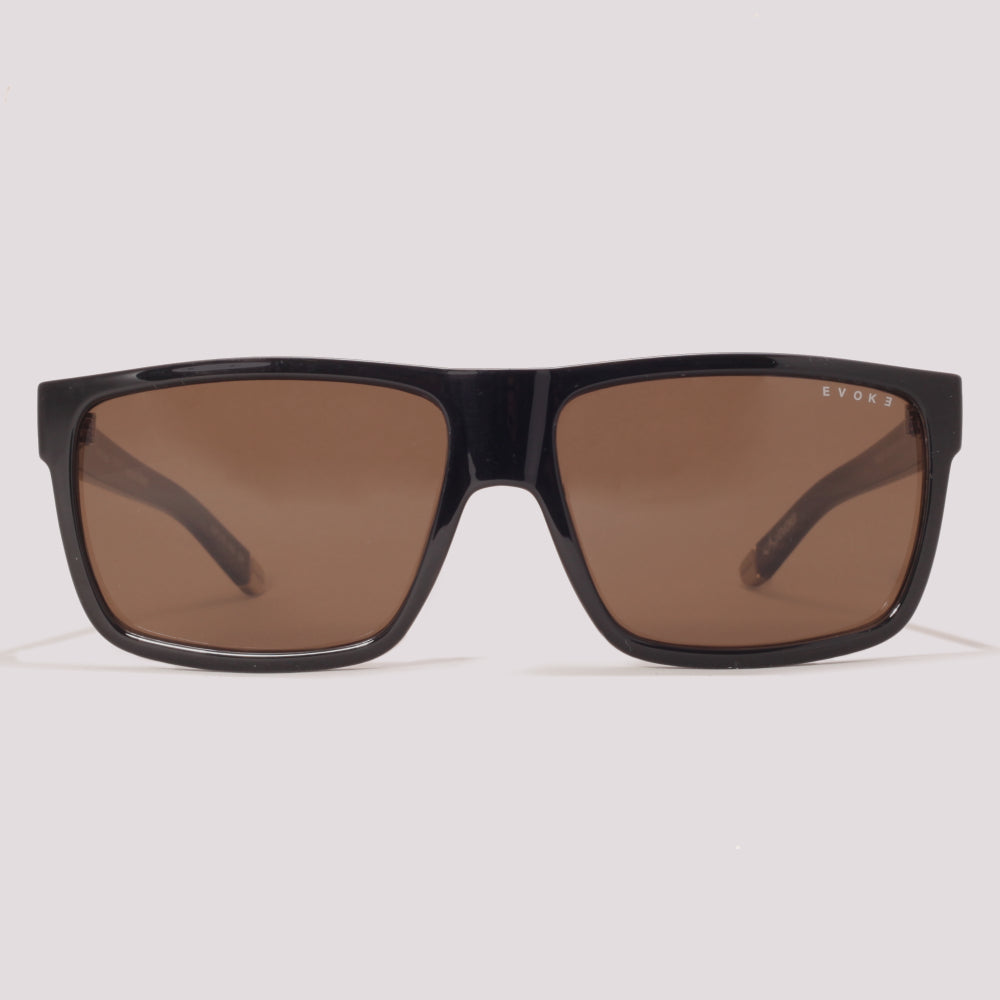 Evoke New Capo V BRWD01 Preto Brilho Marrom - Solar - 59 mm