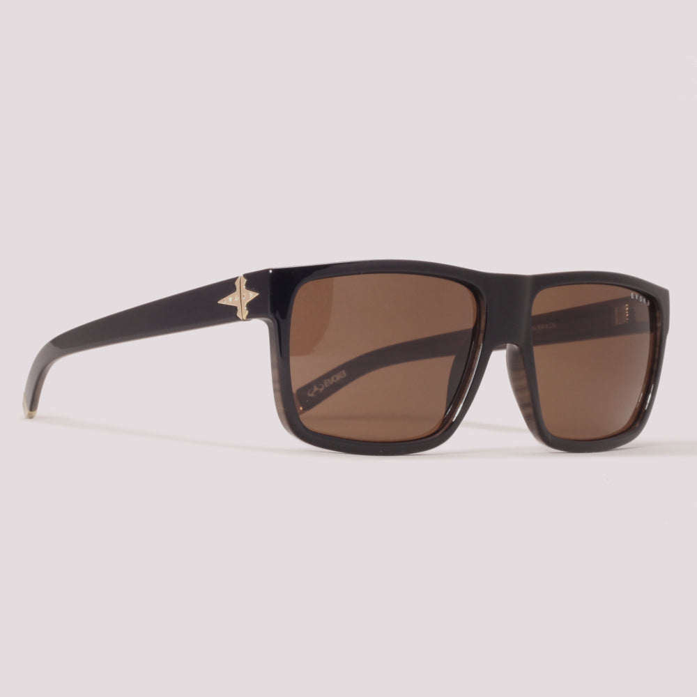 Evoke New Capo V BRWD01 Preto Brilho Marrom - Solar - 59 mm