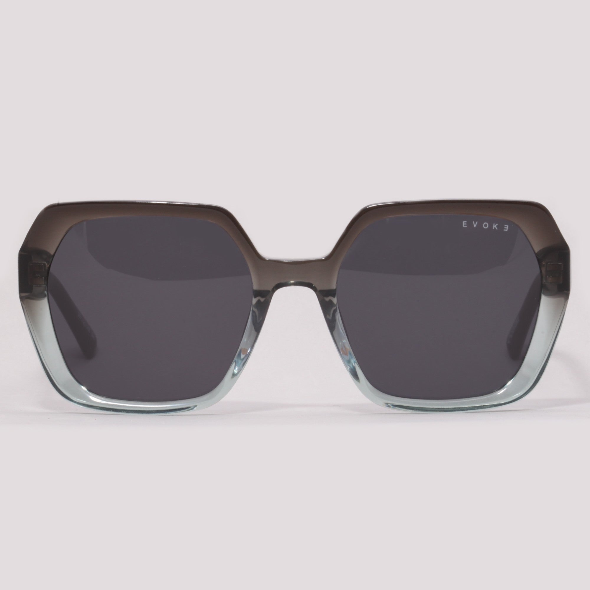 Evoke EVK 57 H02 Cinza Translúcido Preto - Sol - 56 mm