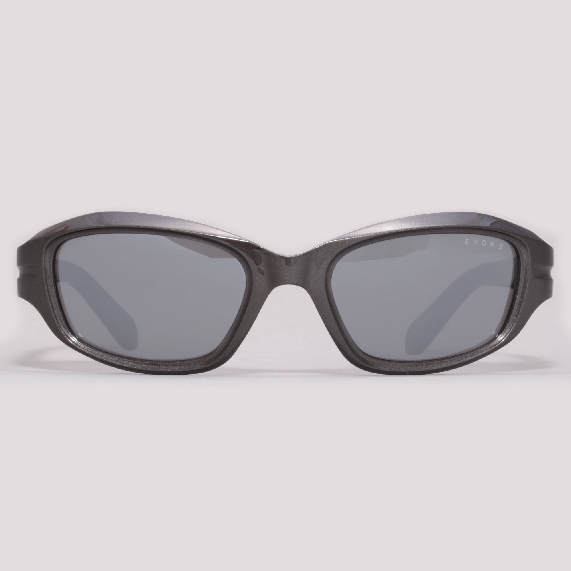 Evoke EVK 61 E01 Cinza Metálico Prata Espelhado - Sol - 55 mm
