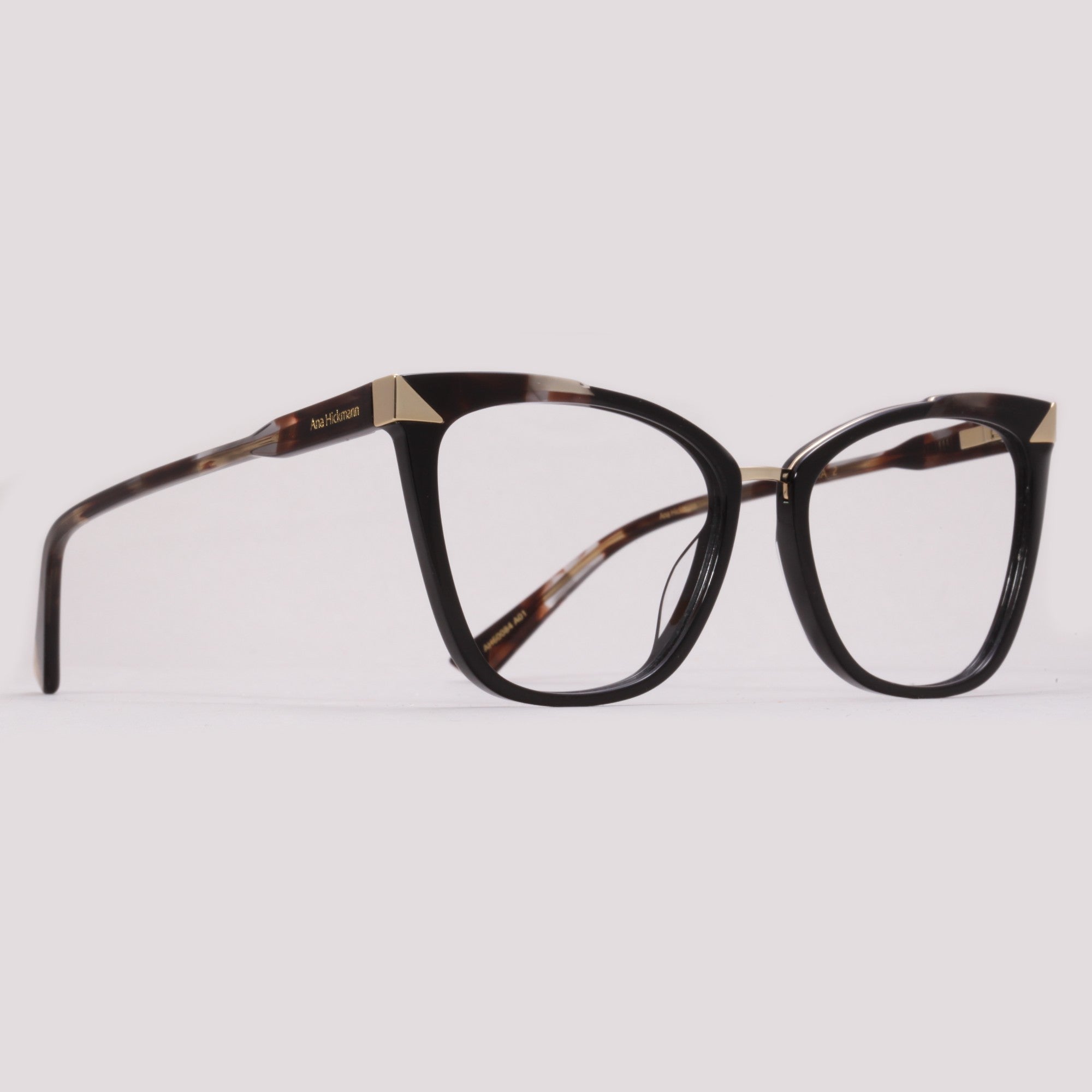 Ana Hickmann AH60084 A01 Preto Brilho e Mesclado - Grau - 55 mm