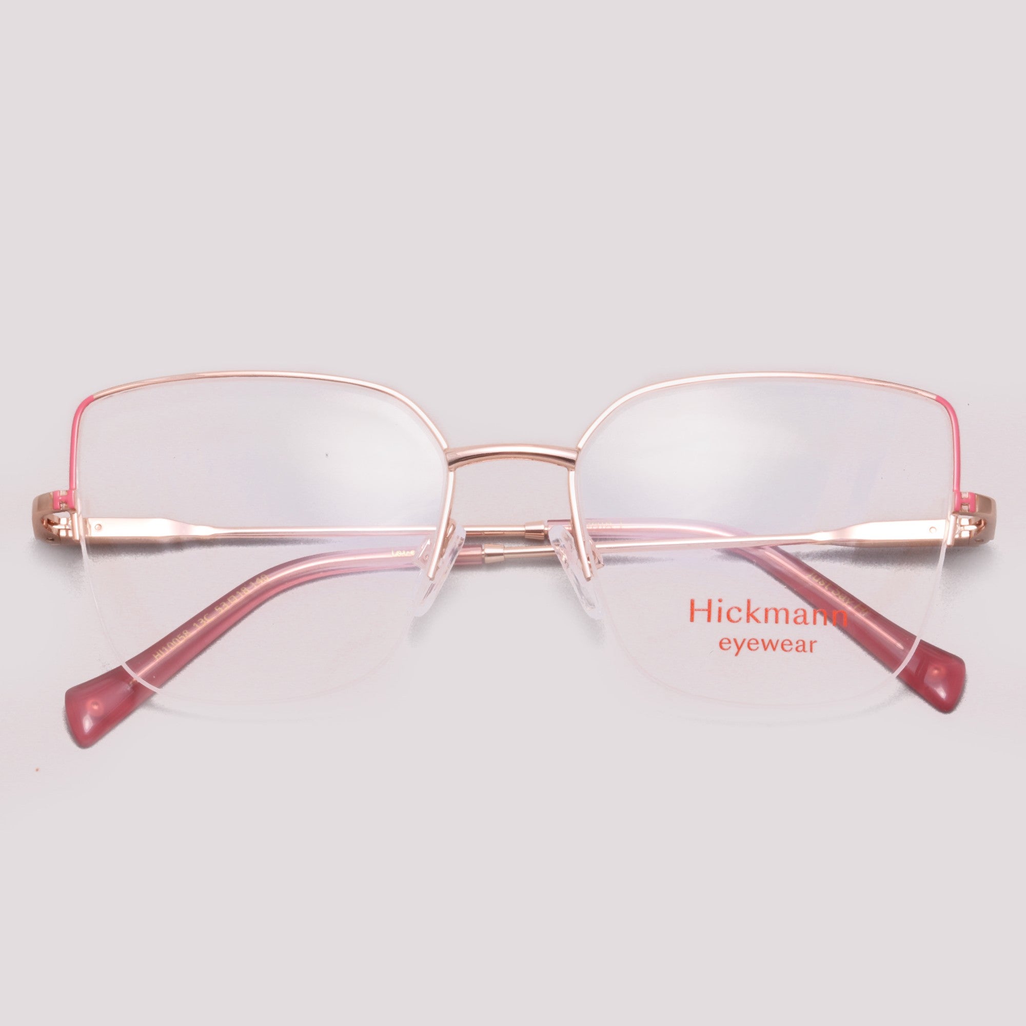Hickmann Peonia 1 HI10058 13C Rosa e Dourado Brilho - Grau - 53 mm