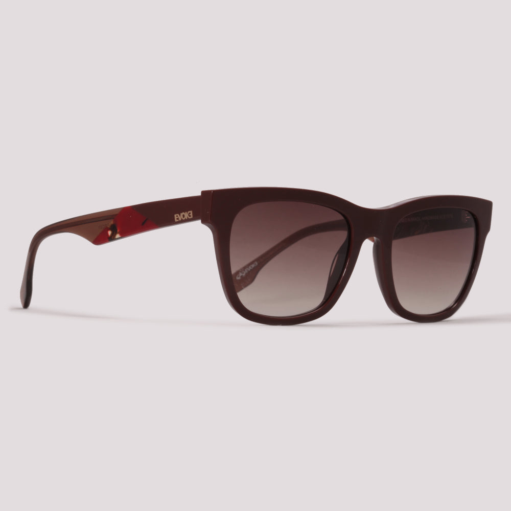 Evoke EVK 31 BRC01 Vinho Brilho Marrom Degradê - Sol - 53 mm