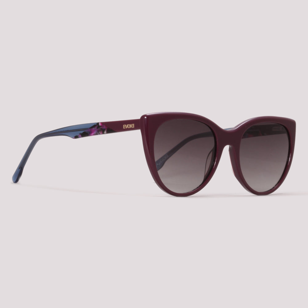 Evoke EVK RX61S C01 Roxo Brilho Preto Degradê - Sol - 52 mm