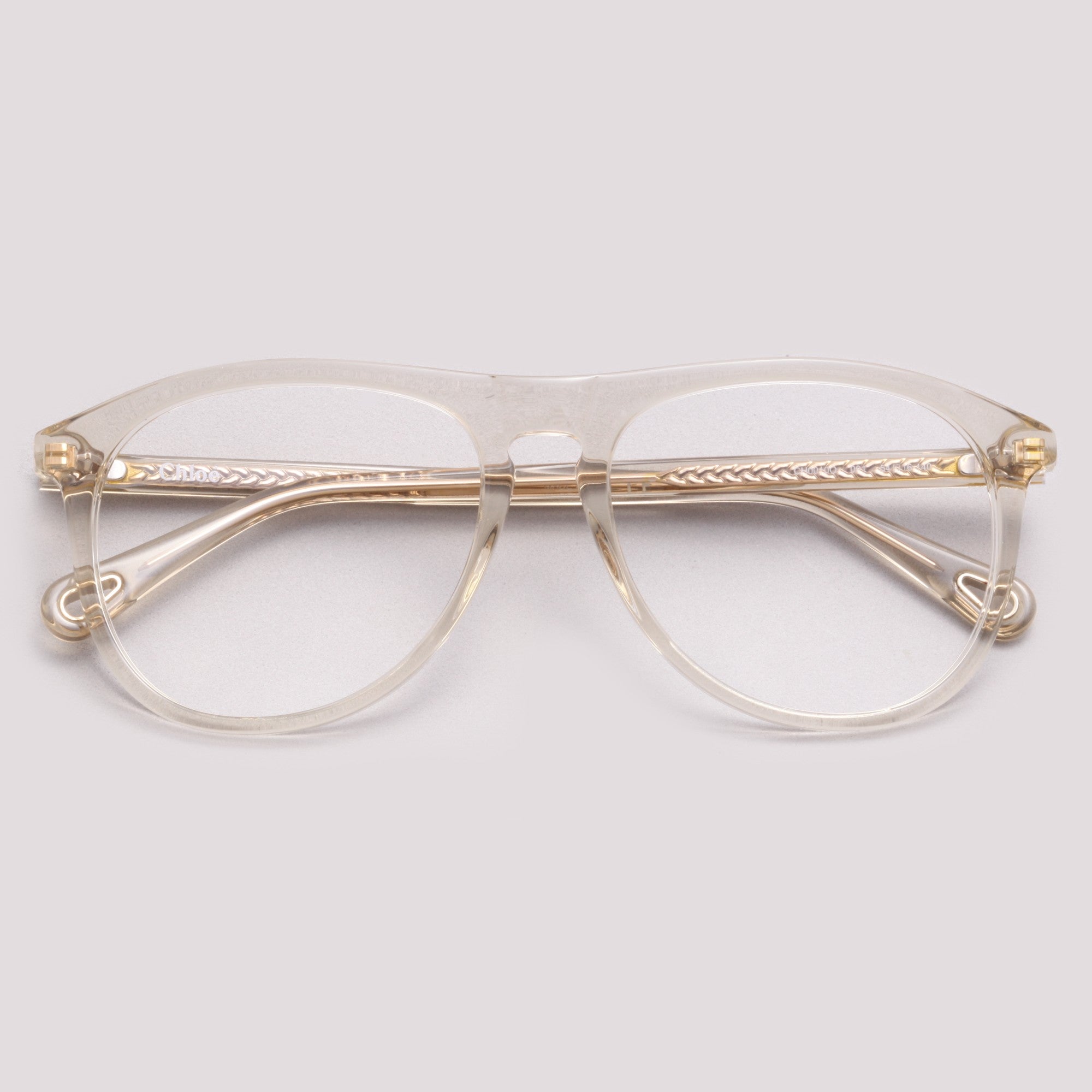 Chloé CH0010O 001 Marrom Translúcido - Grau - 54 mm