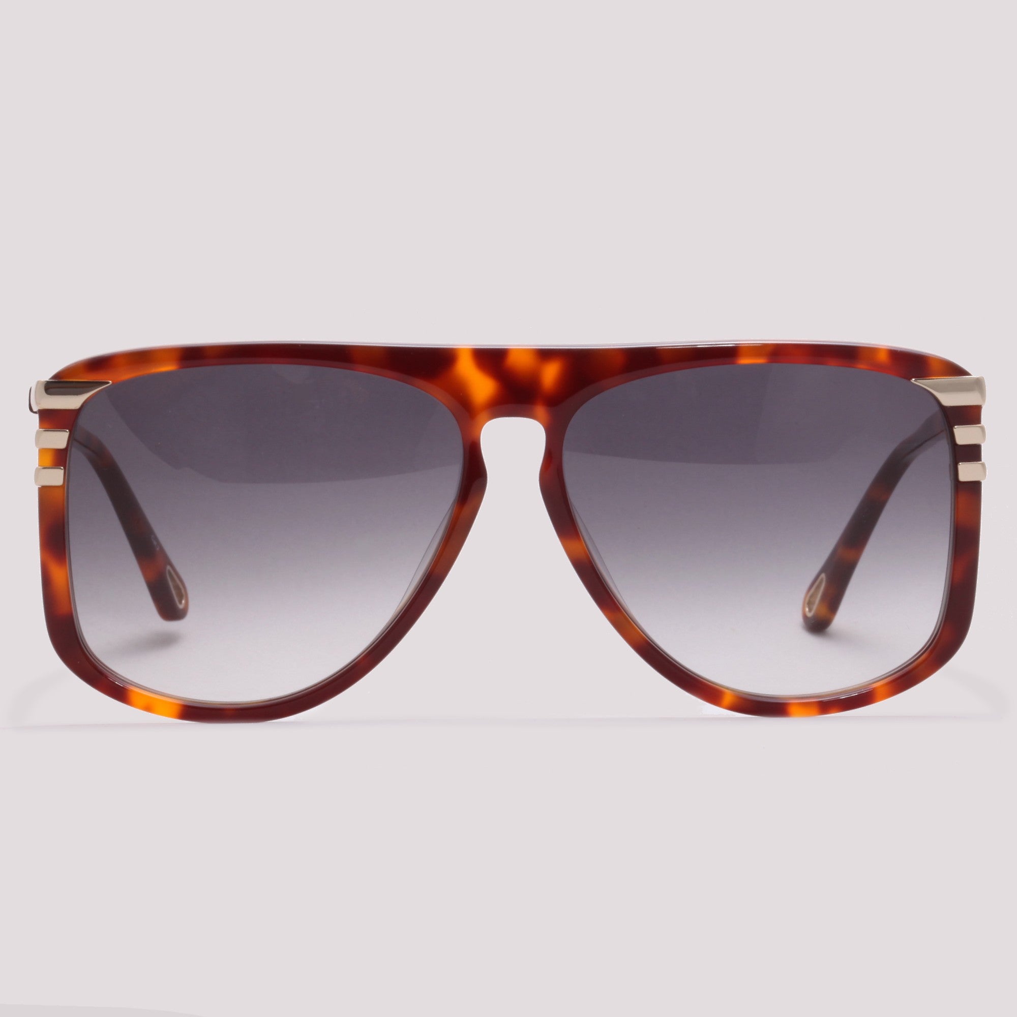 Chloé CH0104S 004 Marrom Mesclado Preto Degradê - Sol - 62 mm