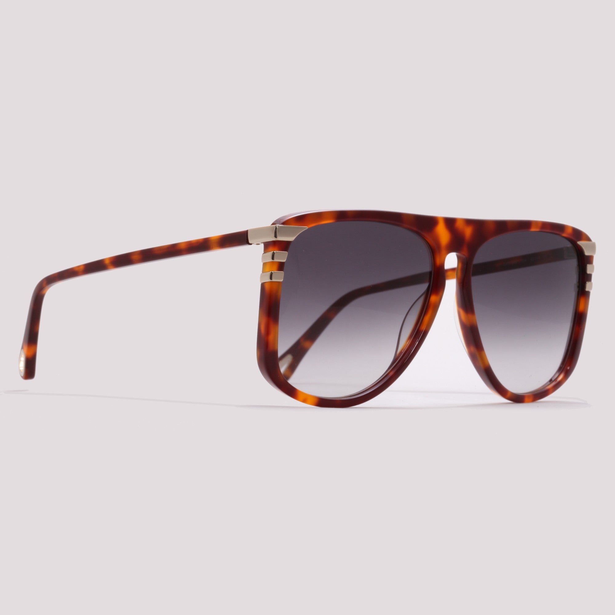 Chloé CH0104S 004 Marrom Mesclado Preto Degradê - Sol - 62 mm