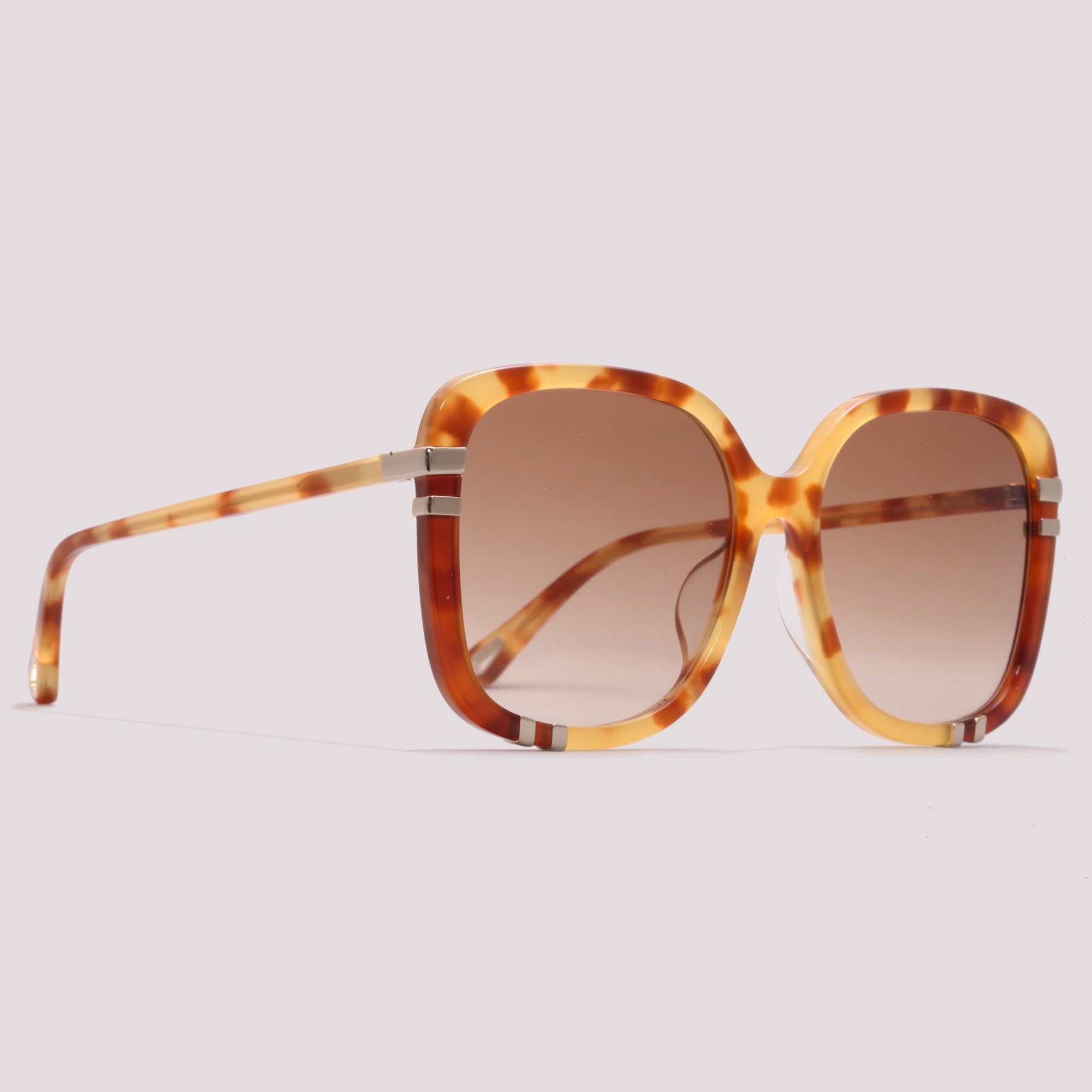 Chloé CH0106SA 001 Marrom Mesclado Marrom Degradê - Sol - 59 mm