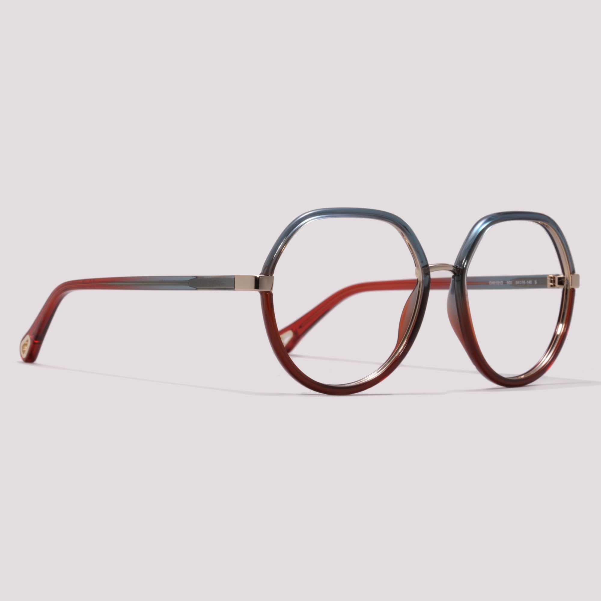 Chloé CH0131O 003 Azul e Vermelho Degradê - Grau - 54 mm