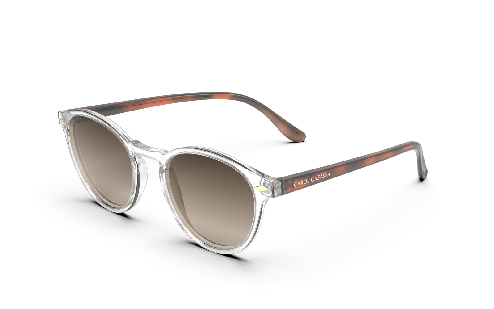 Carol Cazassa Mariana Rios Chris 3008 Transparente e Marrom Mesclado/ Marrom Degradê - Solar