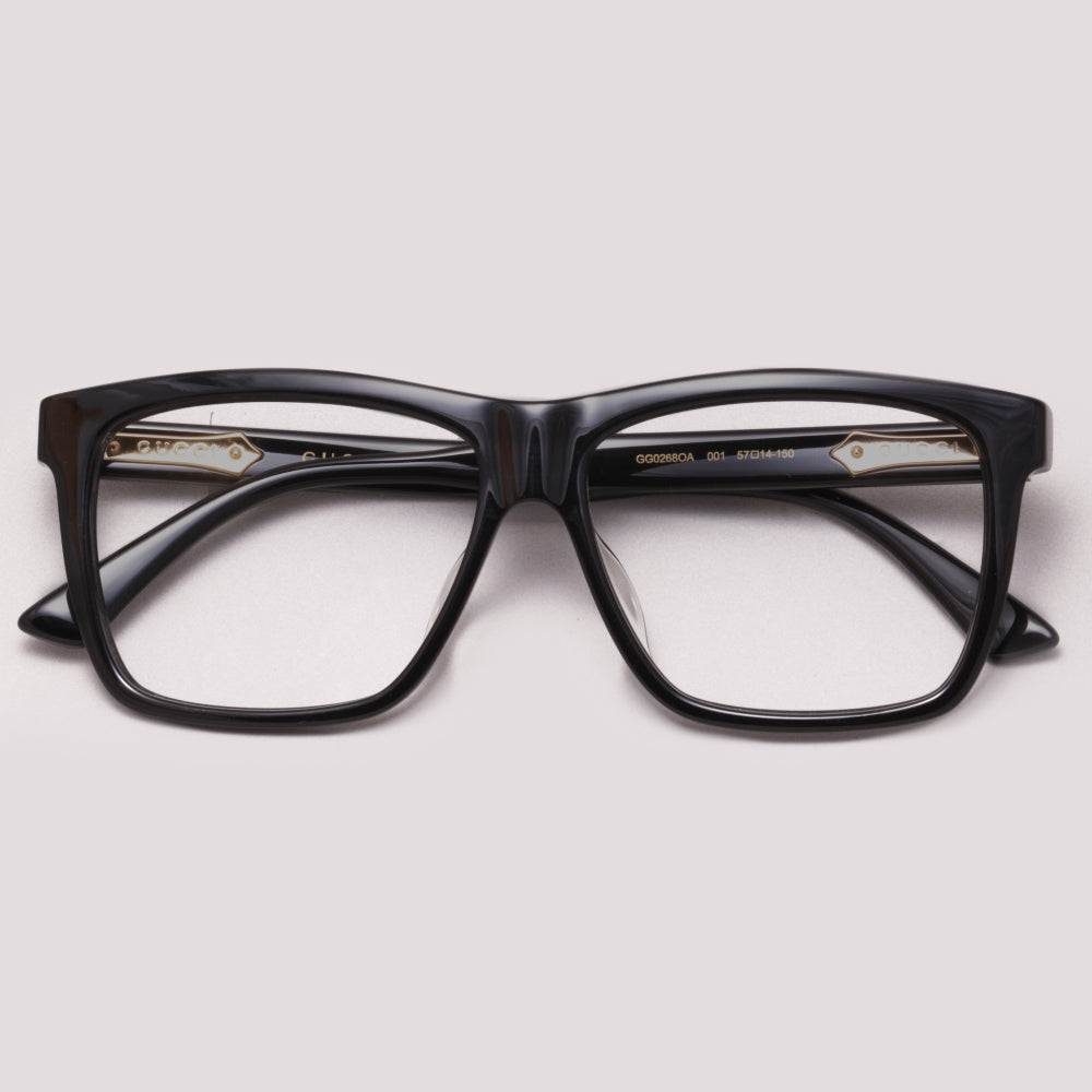 Gucci GG0268OA 001 Preto - Grau - 57 mm