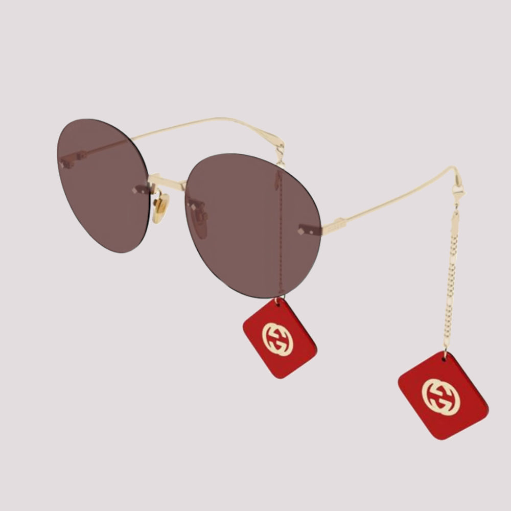 Gucci GG1149S 008 Dourado - Sol - 60 mm