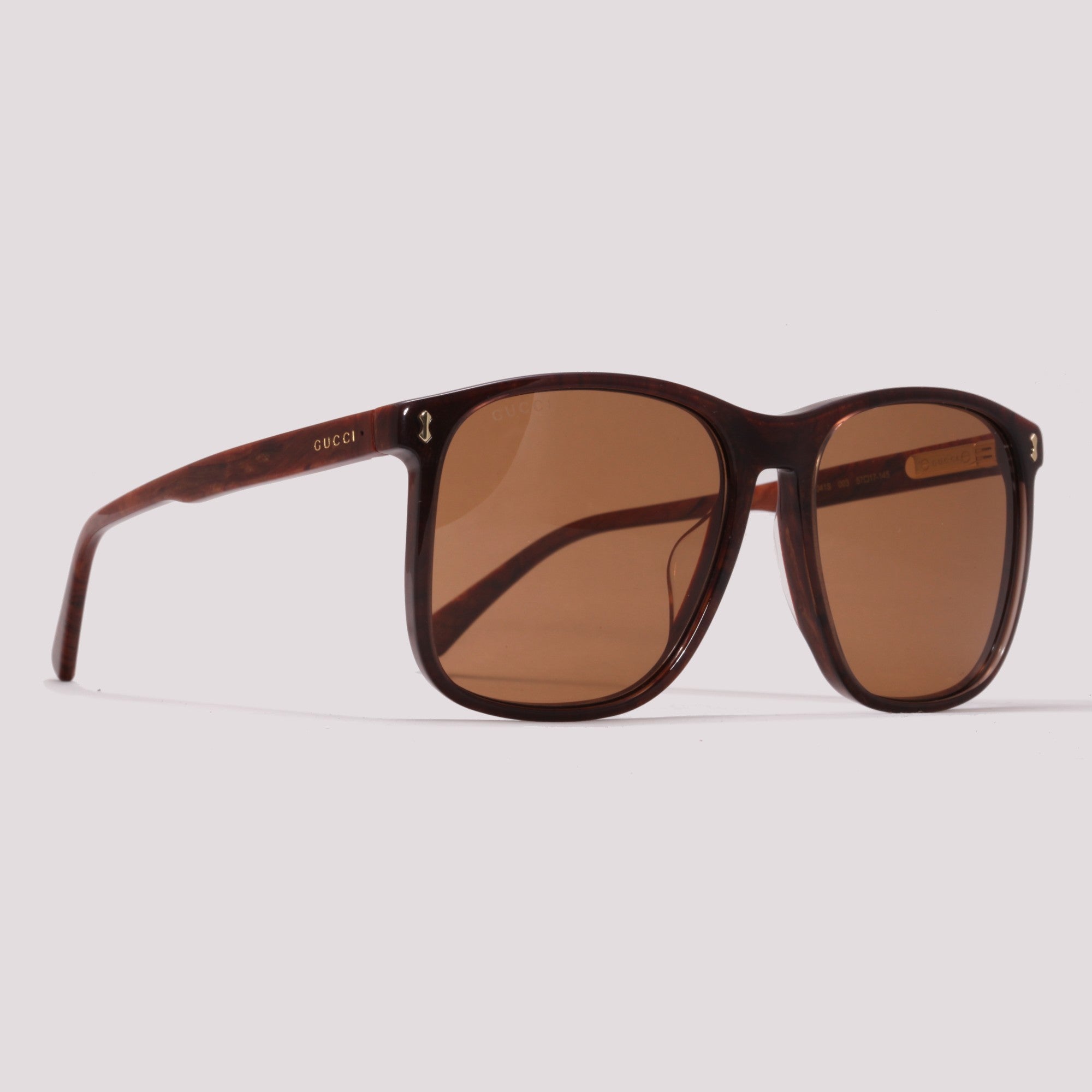 Gucci GG1041S 003 Marrom Mesclado Marrom Total - Sol - 57 mm