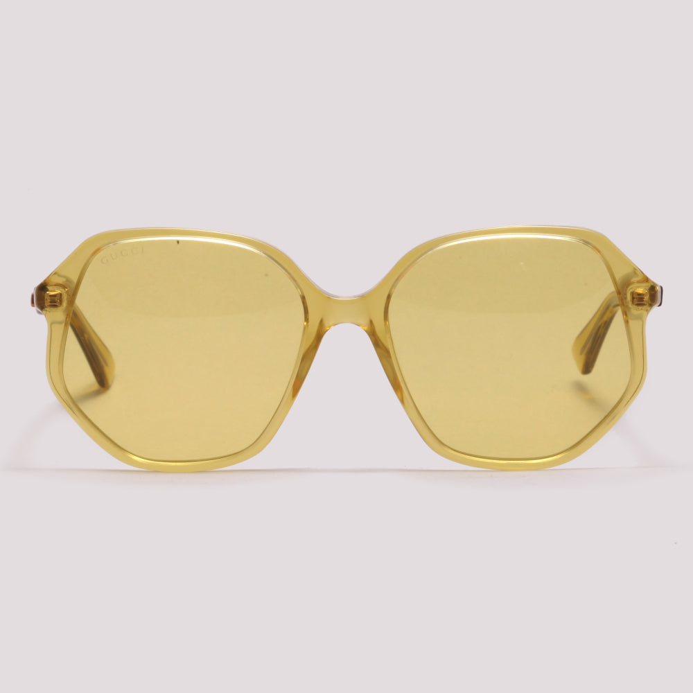 Gucci GG0258S 005 Amarelo Translúcido Amarelo Total - Sol - 56 mm