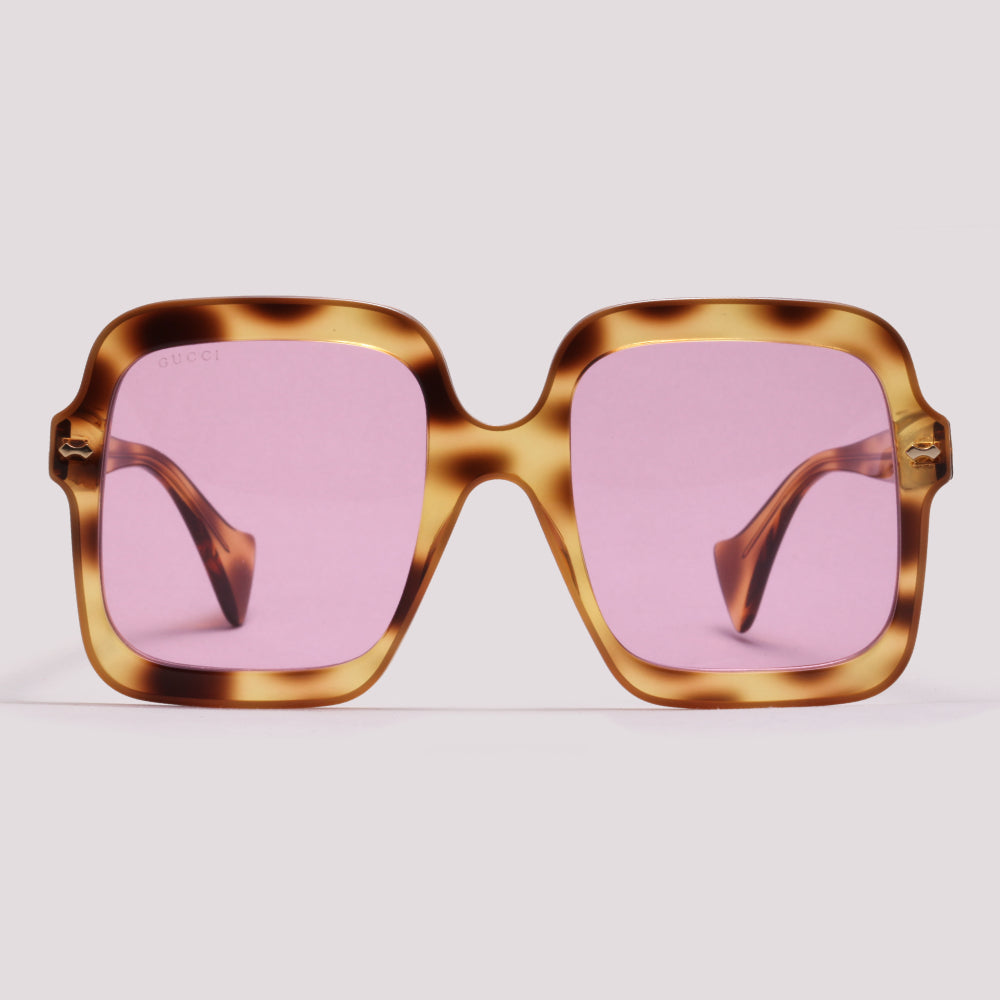 Gucci GG1241S 003 Marrom Mesclado Rosa Total - Sol - 56 mm