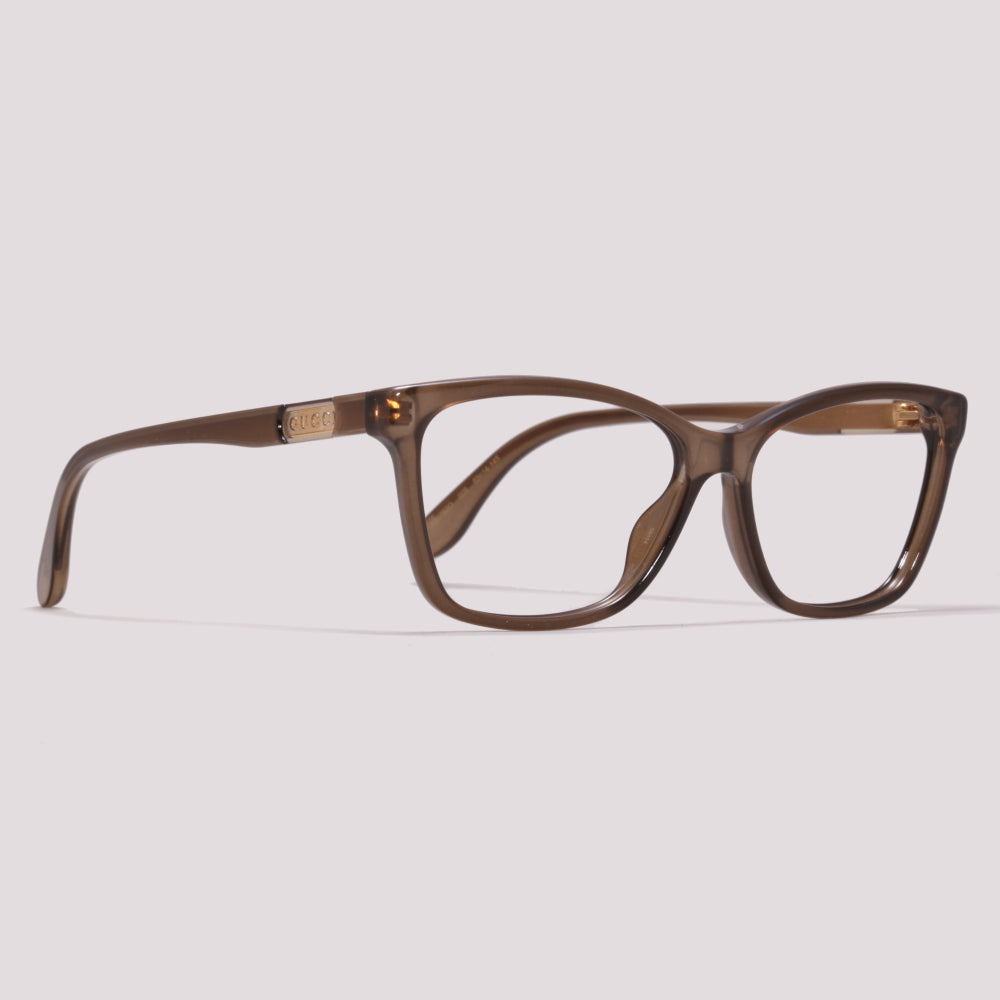 Gucci GG0792O 005 Marrom Translúcido - Grau - 55 mm