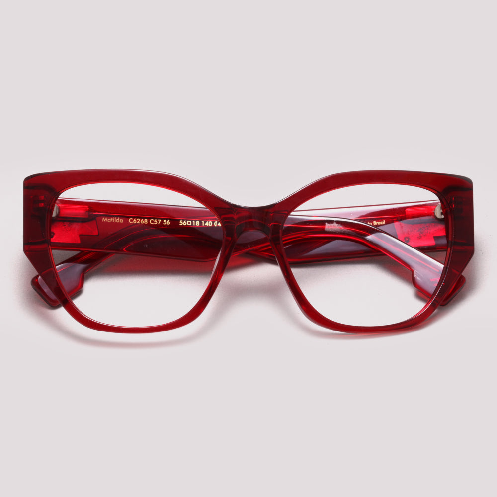 Colcci Matilda Vermelho Translúcido Brilho - Grau - 56 mm