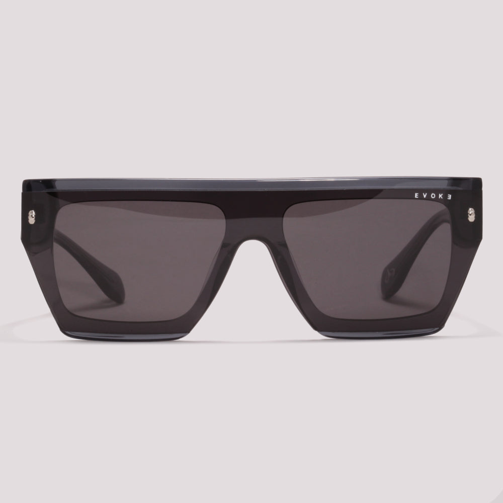 Evoke EVK 64 H02 Cinza Translúcido Preto - Sol - 56 mm