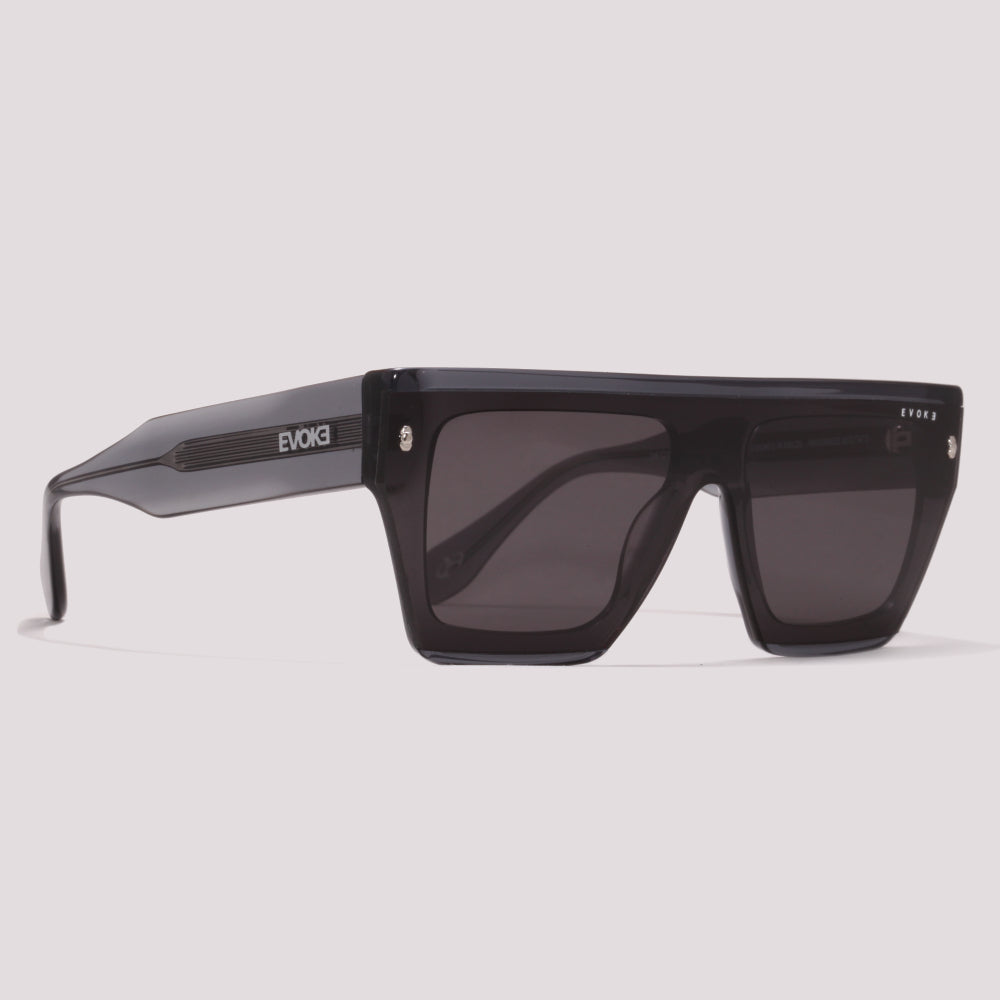 Evoke EVK 64 H02 Cinza Translúcido Preto - Sol - 56 mm