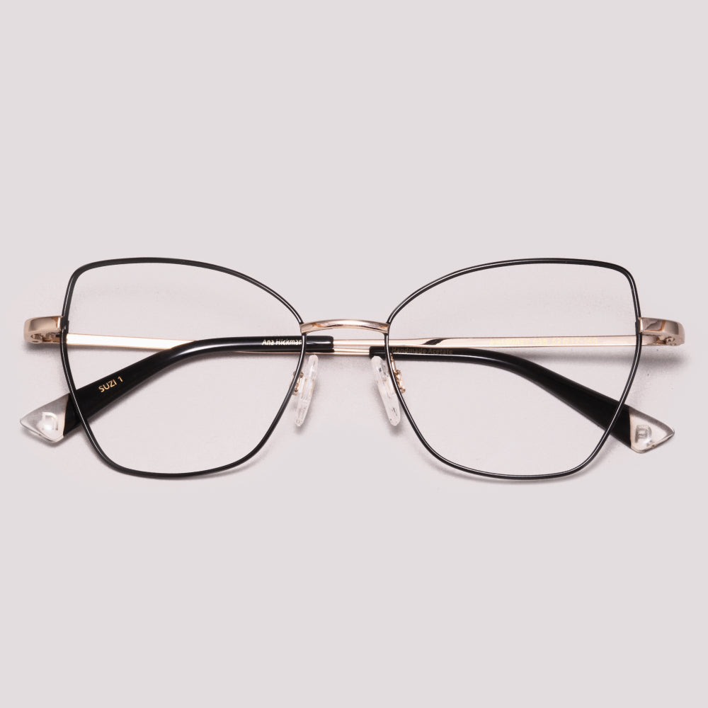 Ana Hickmann Suzi 1 AH10045T 09B Preto e Dourado - Grau - 54 mm