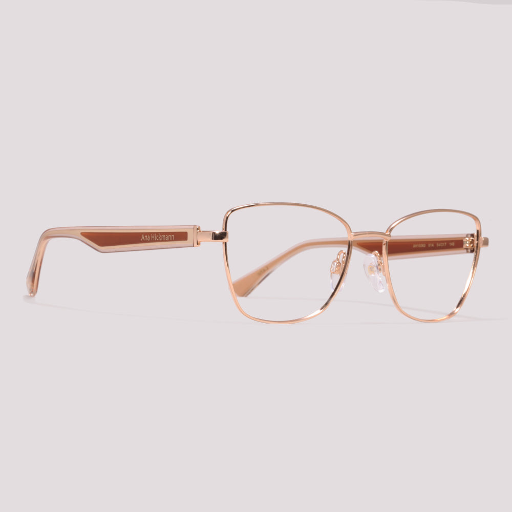 Ana Hickmann Rita 2 AH10062 01A Dourado Brilho - Grau - 54 mm