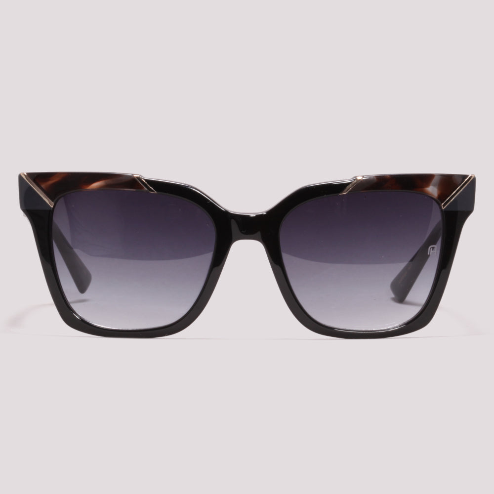 Ana Hickmann Cris 1 AH90044 A01 Preto Brilho Preto Degradê - Sol - 52 mm