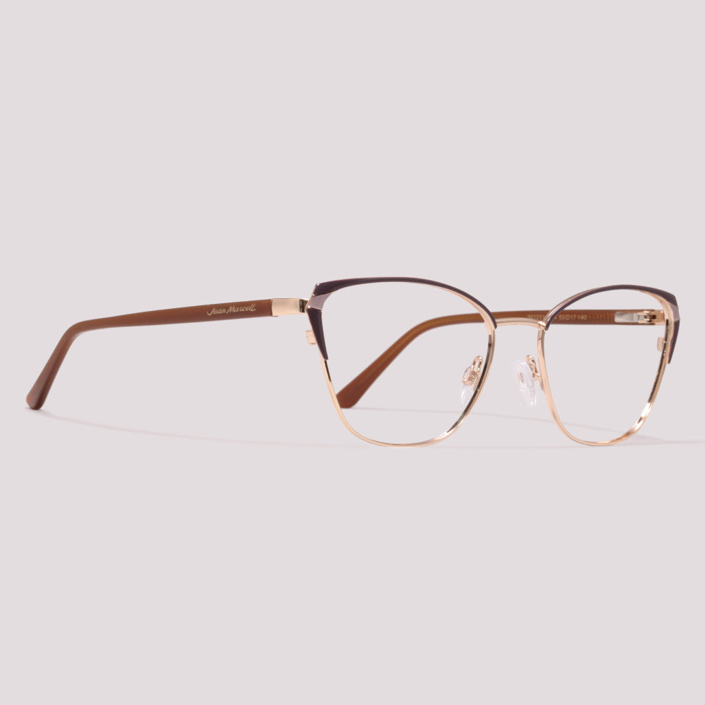 Jean Marcell JM1031 01A Dourado e Marrom - Grau - 55 mm
