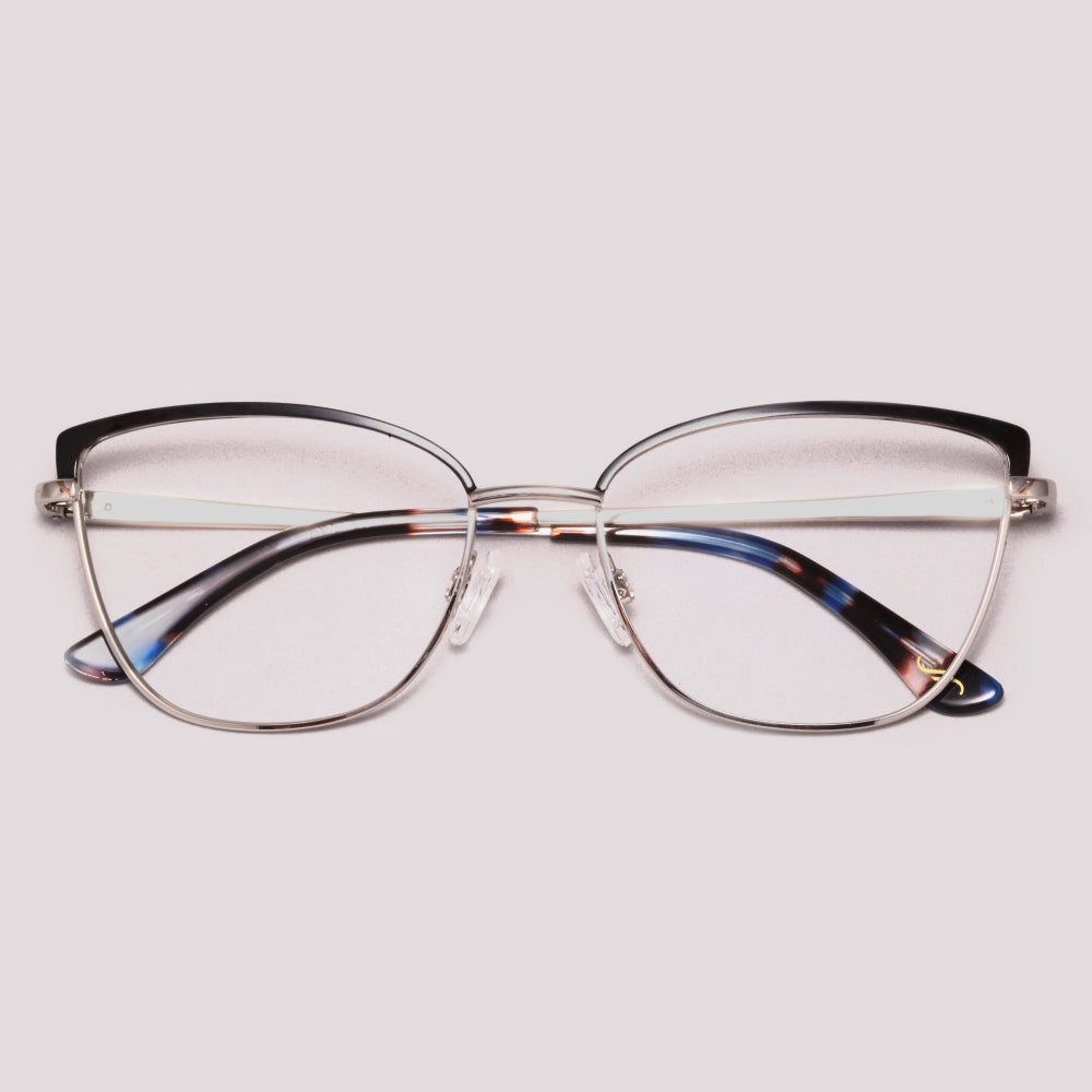 Jean Marcell JM1035 09A Prata e Azul - Grau - 55 mm