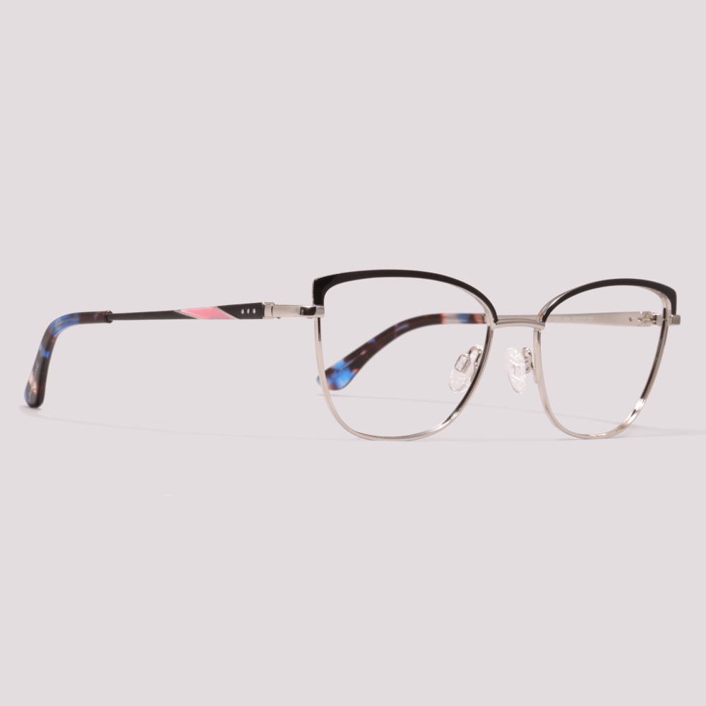 Jean Marcell JM1035 09A Prata e Azul - Grau - 55 mm