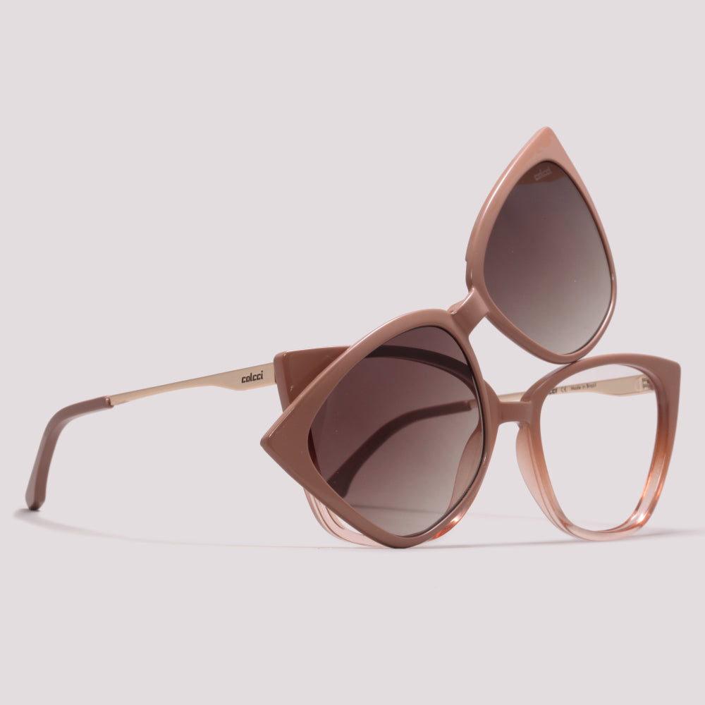 Colcci Bandy 4 Y Clip On Nude Degrade Translucido - Grau - 52 mm