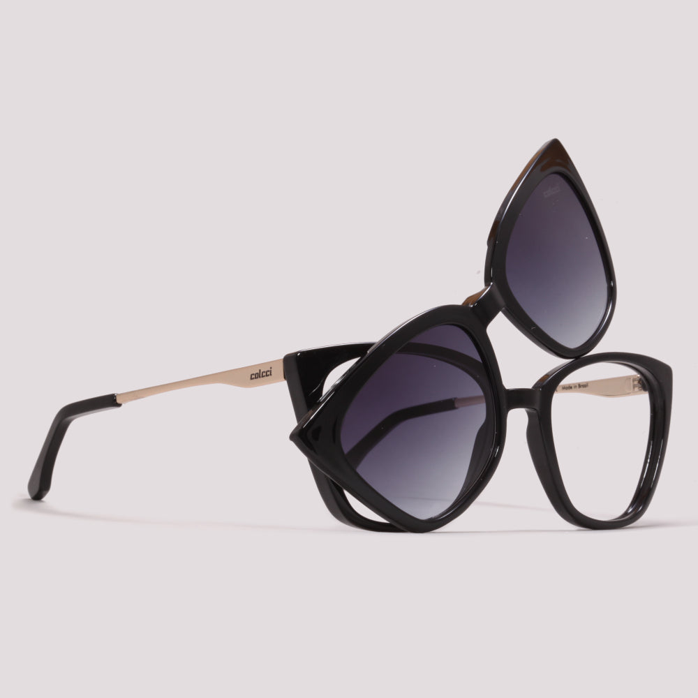 Colcci Bandy 4 Y Clip On Preto Brilho - Grau - 52 mm