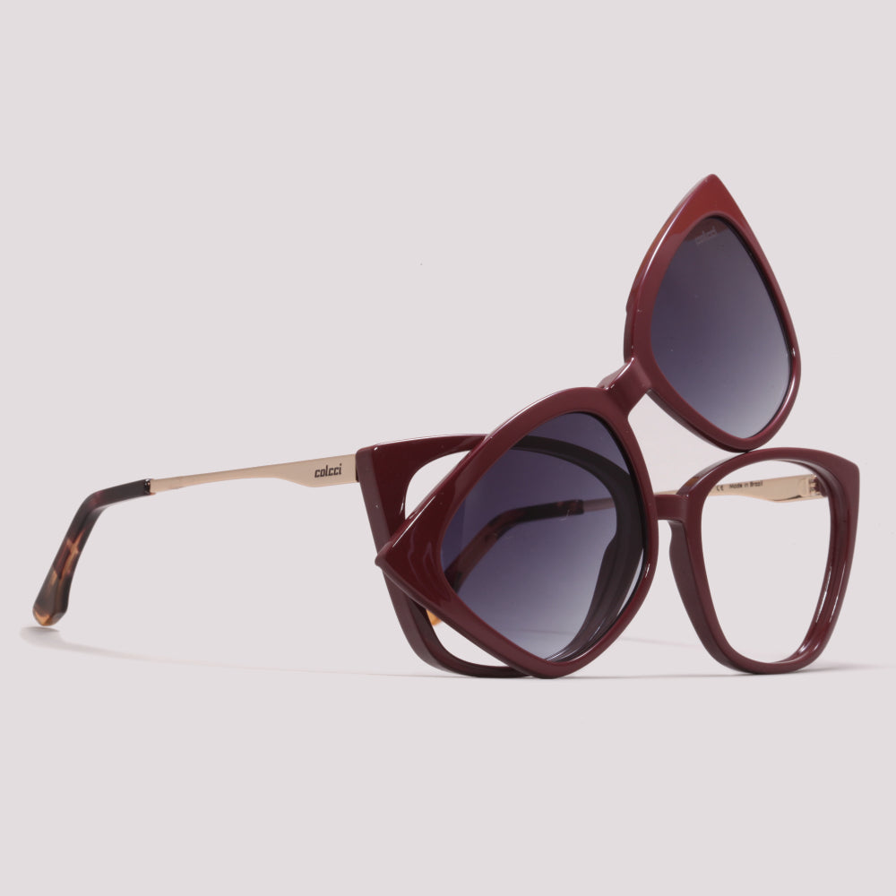 Colcci Bandy 4 Y Clip On Bordô Brilho - Grau - 51 mm