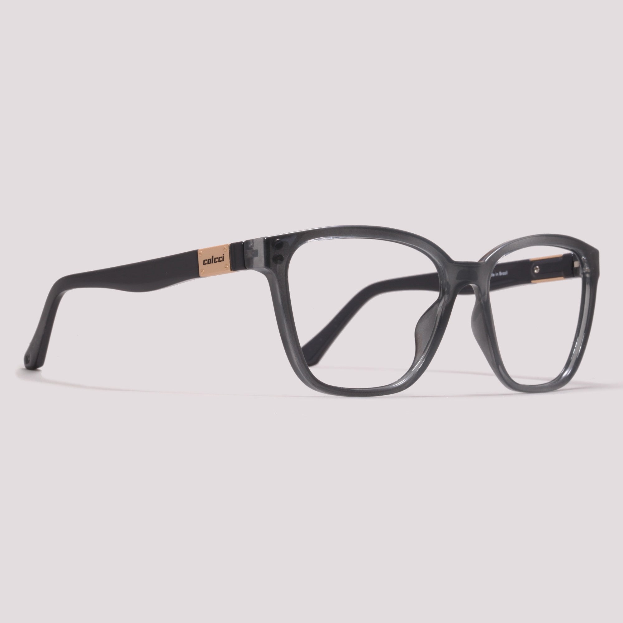 Colcci Bandy 3 Clip On Cinza Brilho e Mesclado - Grau - 57 mm
