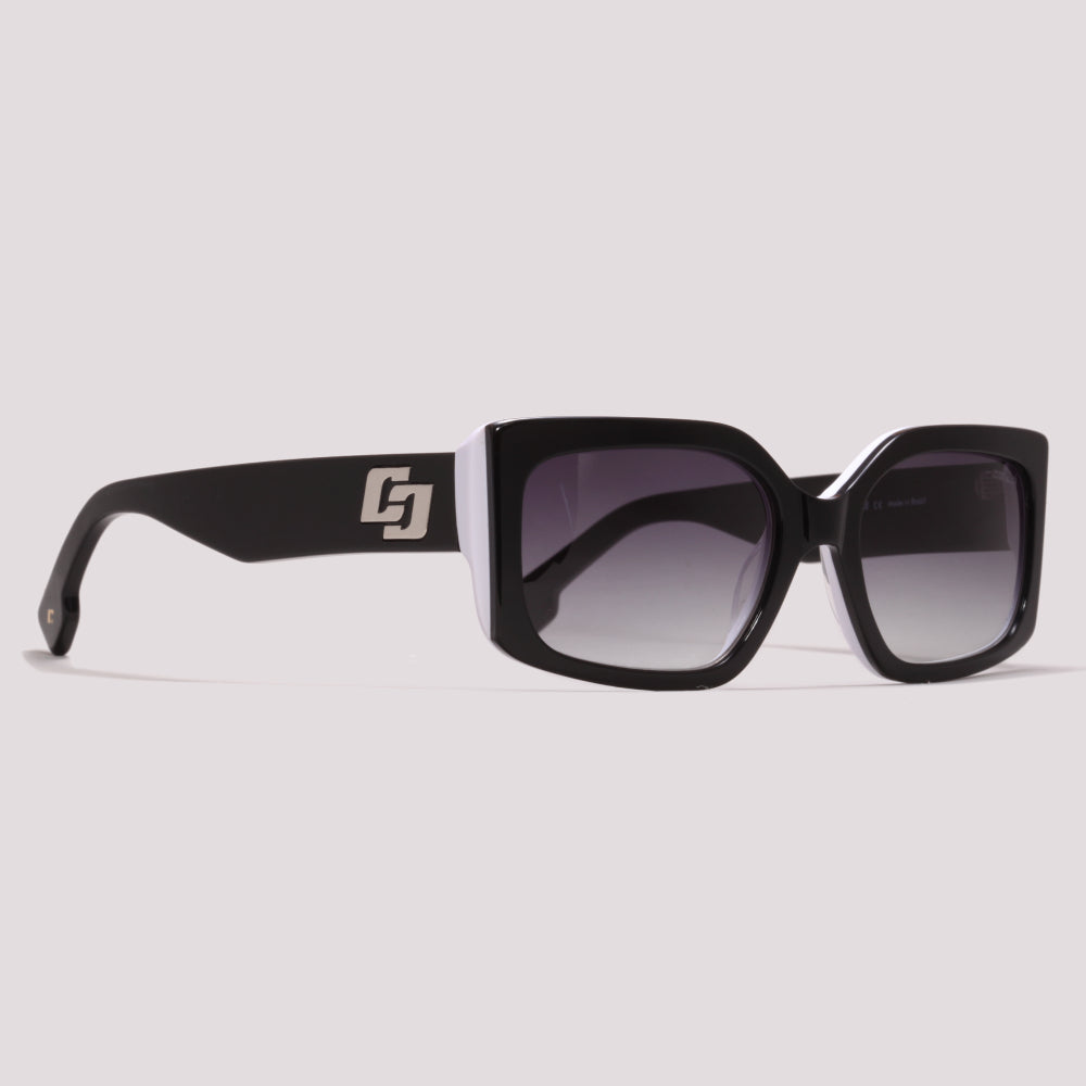 Colcci Daiana Preto e Branco Brilho Cinza Degradê - Sol - 54 mm