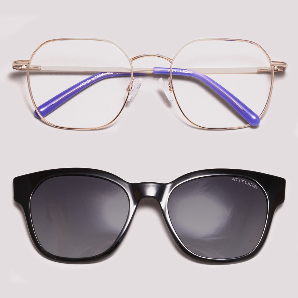Atitude Attach Aurora Clip on 04B Dourado - Grau - 55 mm