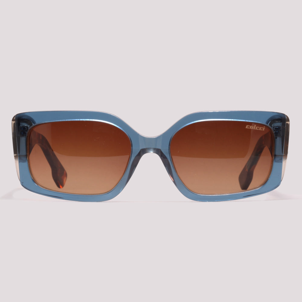 Colcci Daiana Azul e Bege Translúcido Marrom - Sol - 54 mm