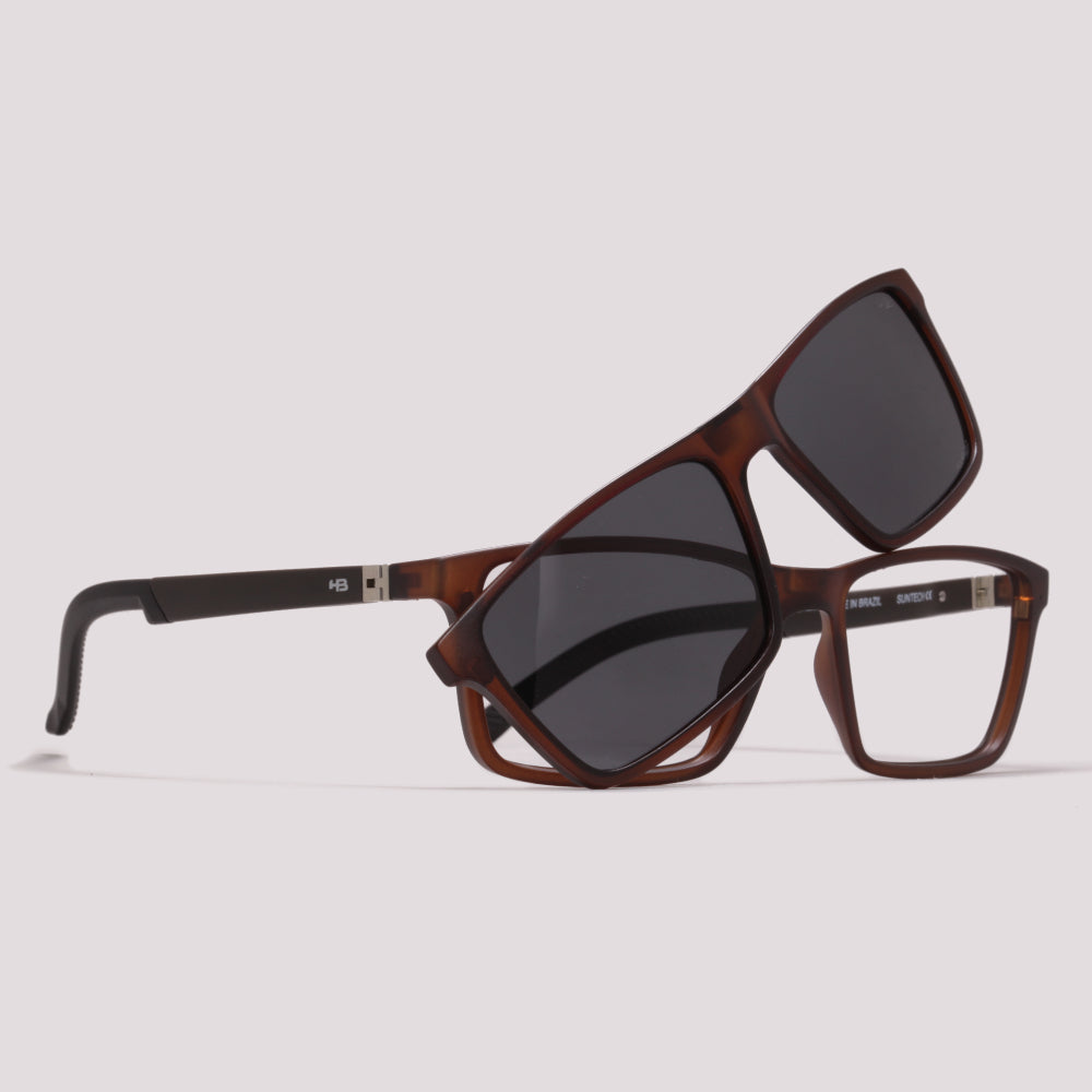 HB Switch 3 0531 Matte Clear Coffee/Solid Polarized Gray - Grau - 55 mm