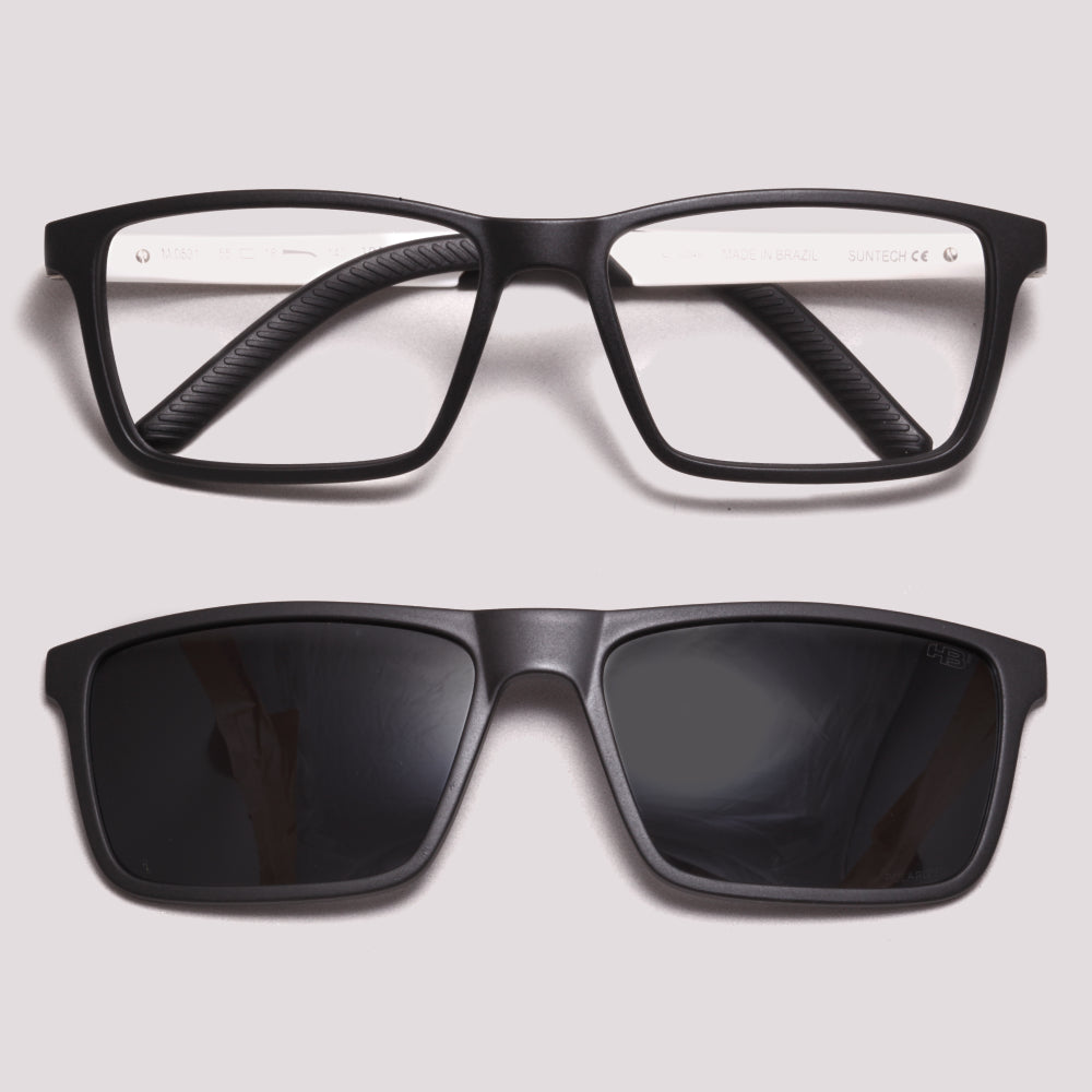 HB Switch 3 0531 Matte Black/White Polarized Gray - Grau - 55 mm