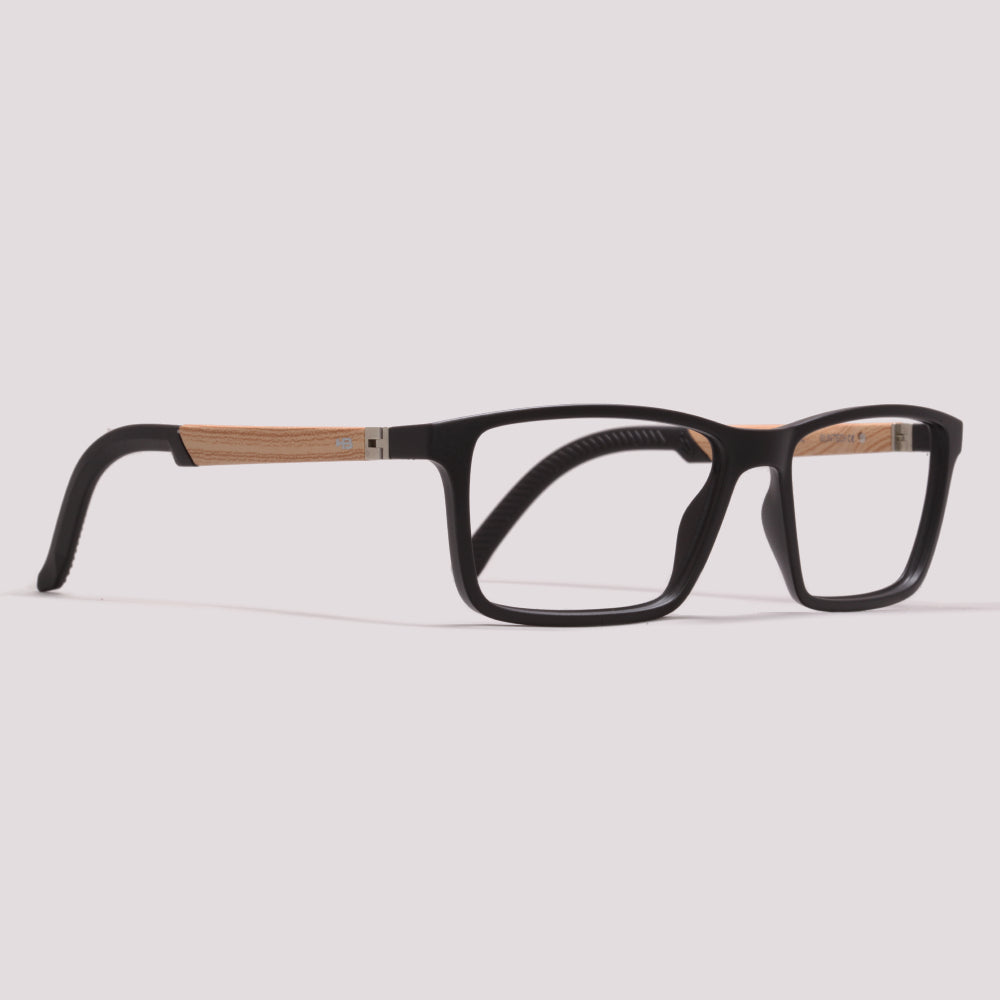 HB Switch 3 0531 Clip on Matte Black/Dark Wood Polarized Gray - Grau - 55 mm