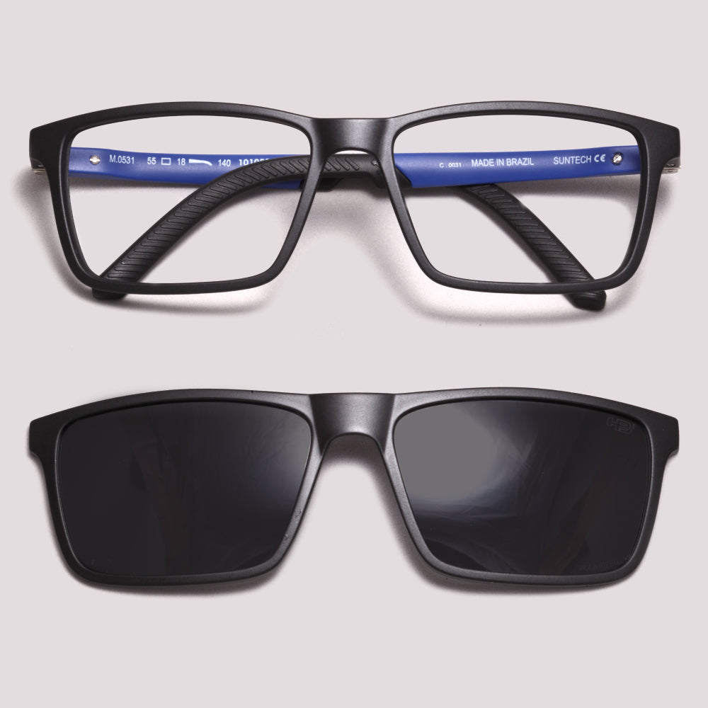 HB Switch 3 0531 Black/Matte Blue Polarized Gray - Grau - 55 mm