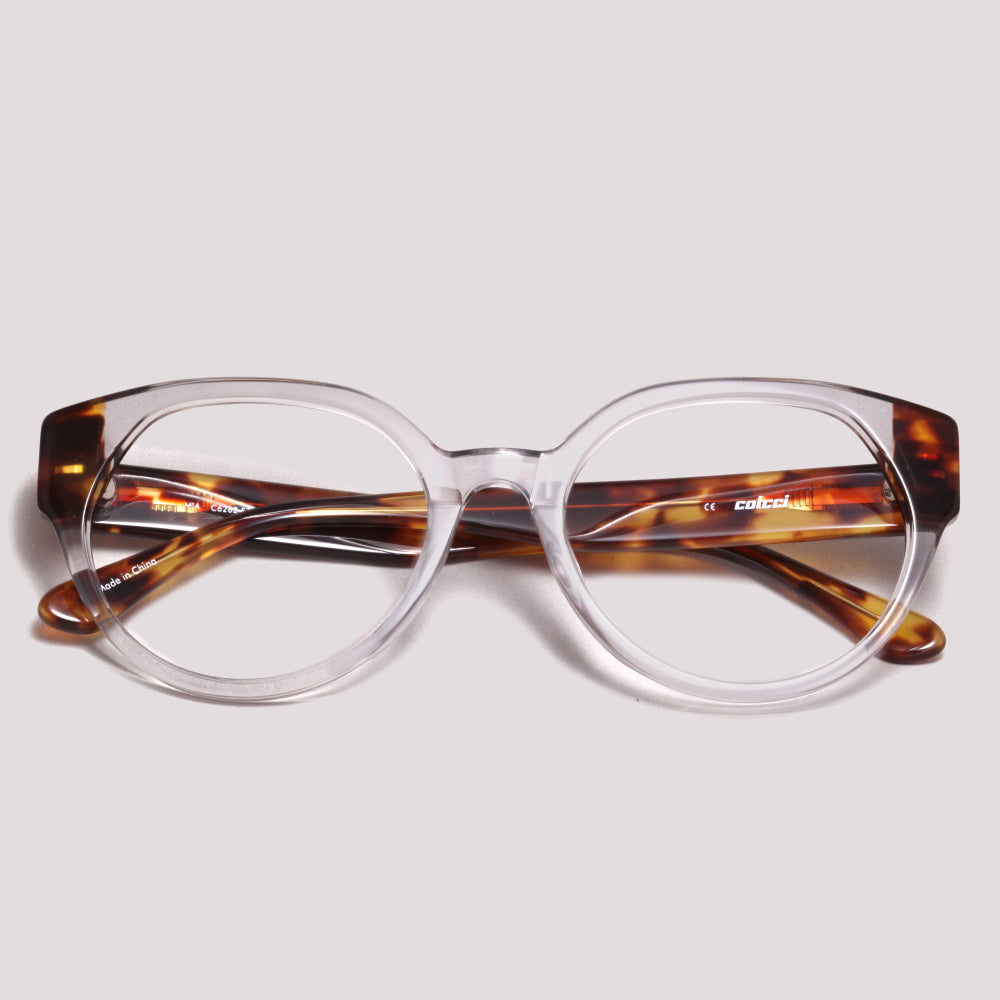 Colcci Mia Marrom Mesclado e Transparente Brilho - Grau - 54 mm