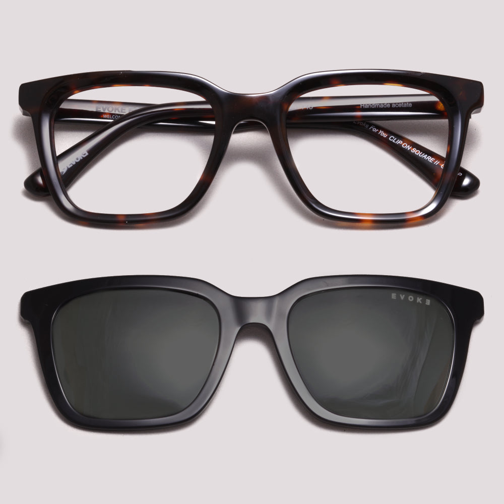 Evoke Clip on Square II G21 Marrom Mesclado - Grau - 52 mm