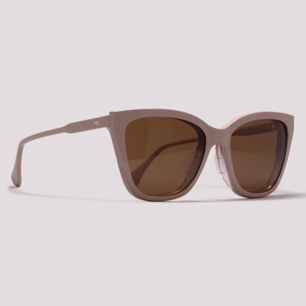 HB Switch 0549 Clip On Nude Rosa Marrom Polarizado - Grau - 56 mm