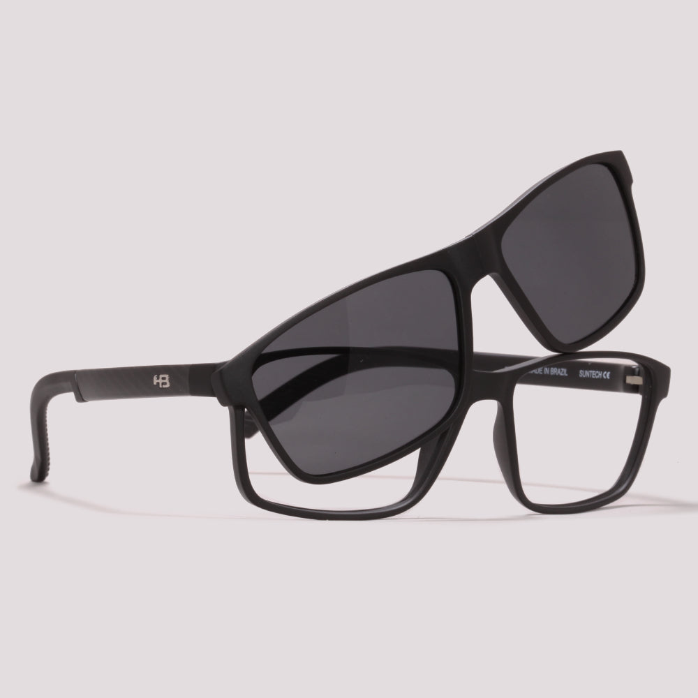 HB Switch 0538 Clip on Dobrável M Print Carbon Fiber Gray/ Night Drive - Grau - 55 mm