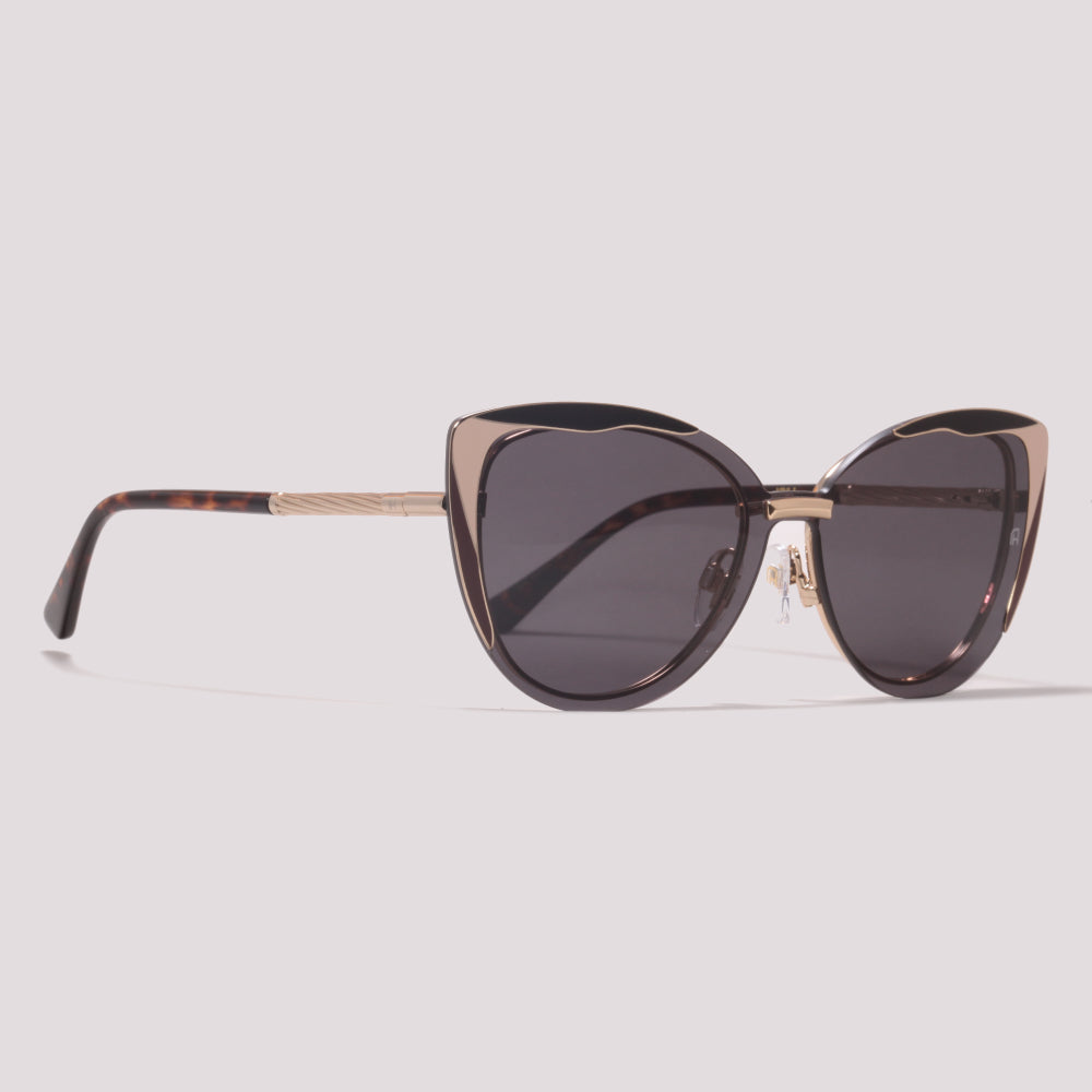 Ana Hickmann Vivi 1 Clip on 04A Dourado Brilho Preto - Grau - 53 mm