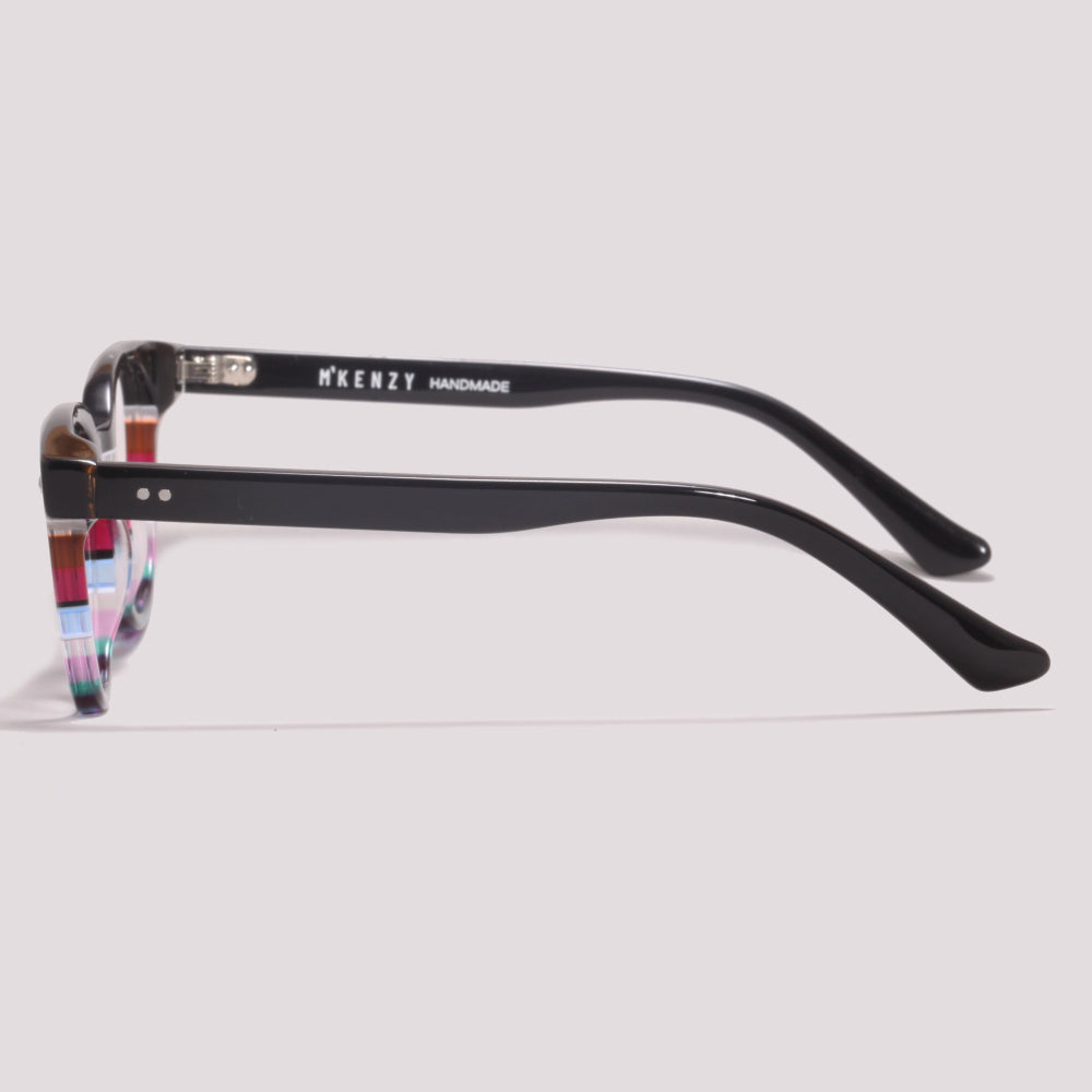 M'KENZY M3061 Preto Brilho e Colorido - Grau - 48 mm