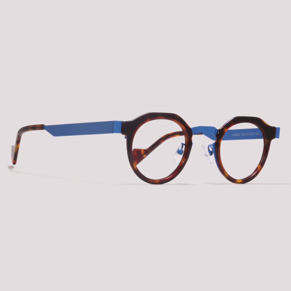 M'KENZY DJ9028 Azul Fosco e Marrom Mesclado - Grau - 44 mm