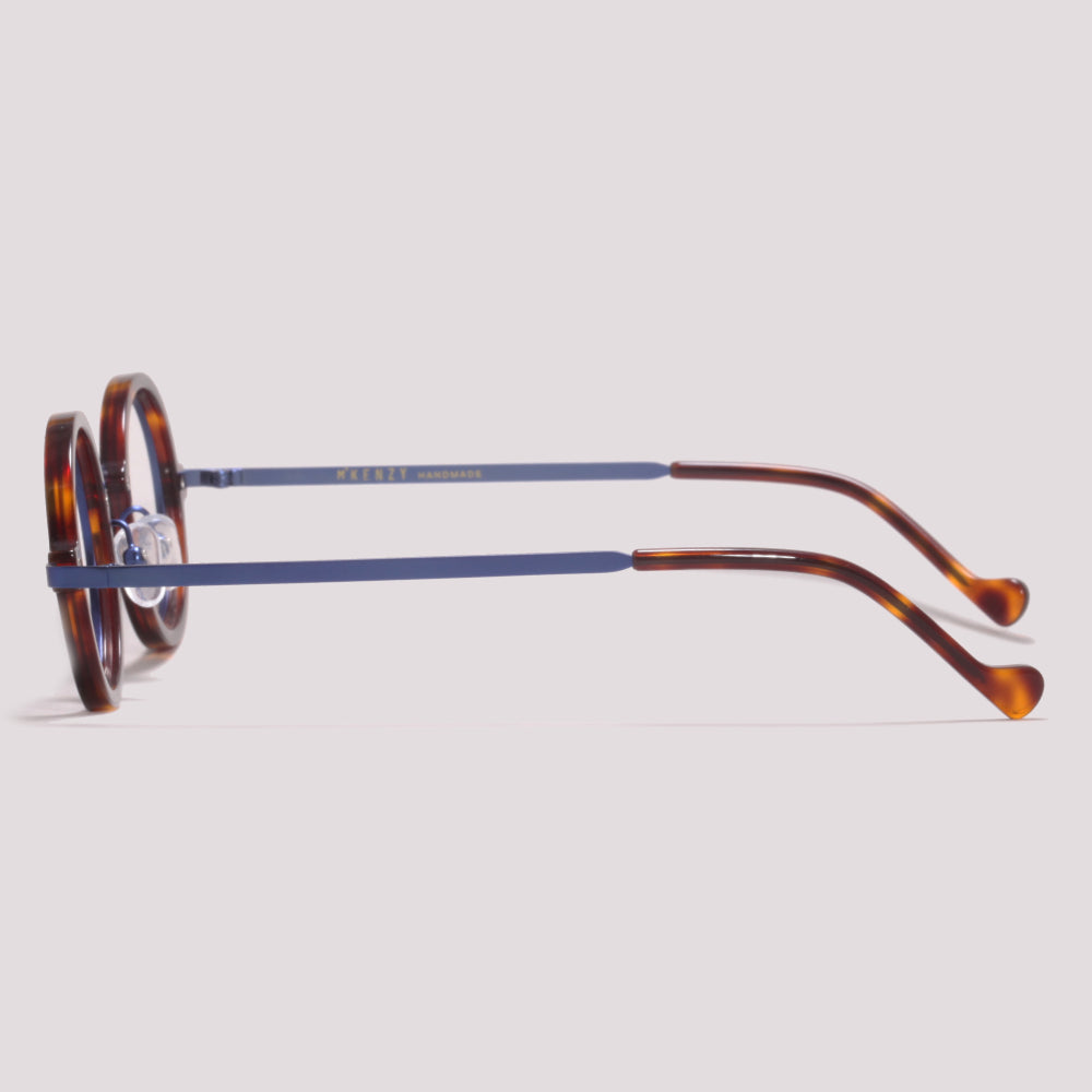 M'KENZY DJ9035 Azul Fosco e Marrom Mesclado - Grau - 43 mm