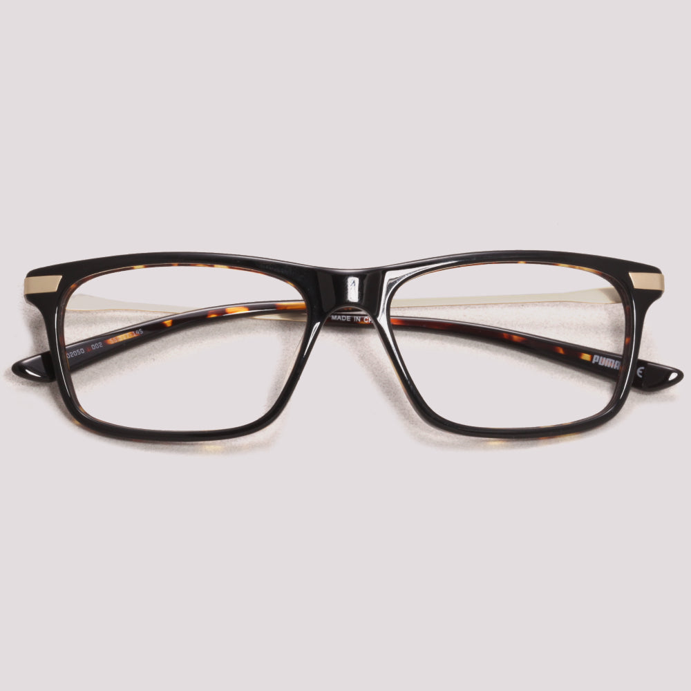 Puma PU0205O 002 Preto e Marrom Mesclado - Grau - 55 mm